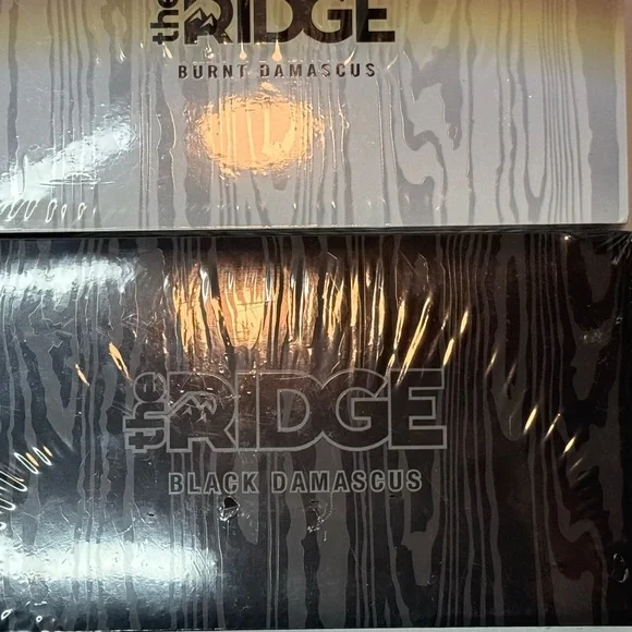 *SOLD*RIDGE Wallet Set - (3) DAMASCUS STEEL (STEEL, BURNT, BLACK) - Picture 9 of 12